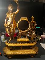Vuurvergulde pendule., Antiek en Kunst, Ophalen of Verzenden