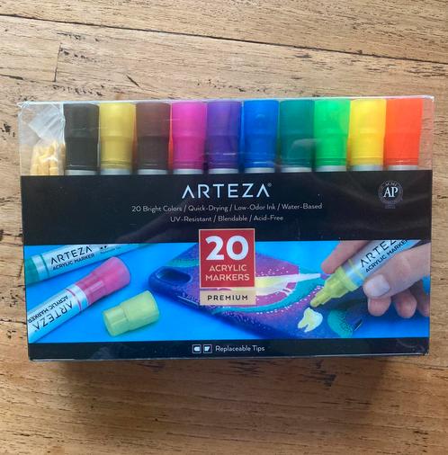Arteza acrylic markers 20 acryl stiften, Hobby en Vrije tijd, Tekenen, Potlood of Stift, Ophalen of Verzenden