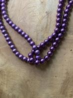 Nieuw! Dubbele licht/donker, mat/ glanzende paarse ketting., Ophalen of Verzenden, Nieuw, Paars, Verstelbaar