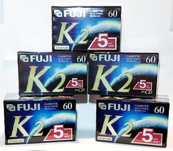 SEALED - FUJI K2 C60 CHROME CASSETTEBANDJES 5 x 5-PACK