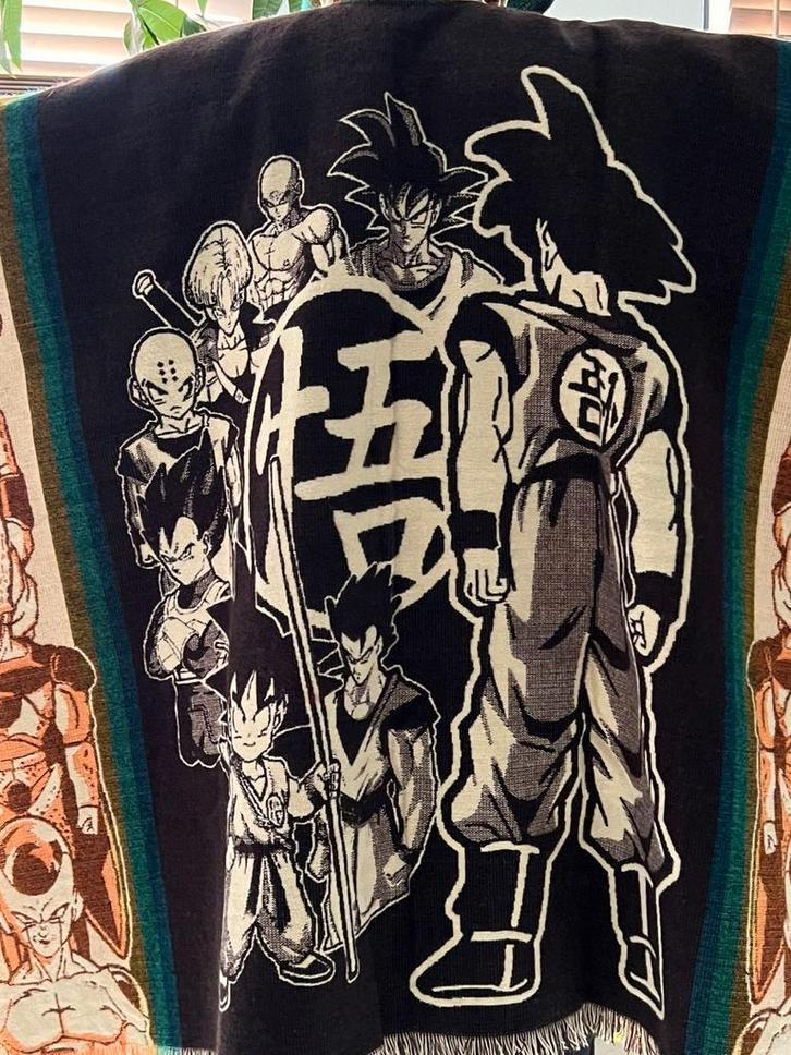 Unieke Dragonball Z Poncho groen-zwart, Kleding | Heren, Truien en Vesten, Zo goed als nieuw, Ophalen of Verzenden