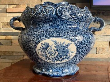 Grote antieke sierlijke bloempot van Villeroy&Boch jaren 30 beschikbaar voor biedingen