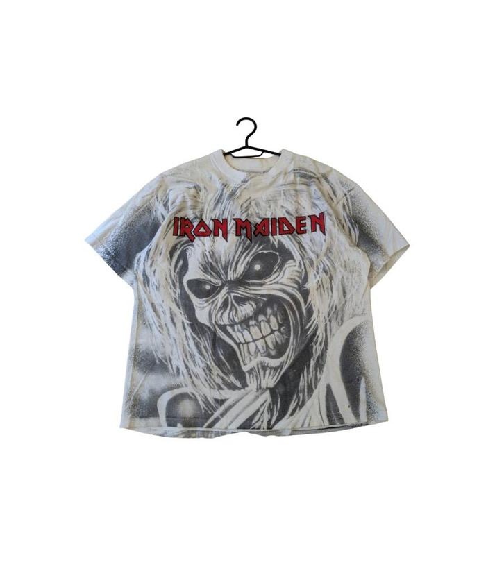1999 Vintage Iron Maiden "Killers" All Over Print shirt, Kleding | Heren, T-shirts, Zo goed als nieuw, Maat 56/58 (XL), Zwart