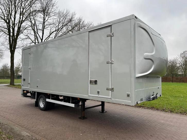 VELDHUIZEN be oplegger 7.5 ton gesloten met laadklep 1000 kg, Auto's, Vrachtwagens, Bedrijf, Te koop, Aanhangers en Opleggers