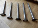 Verstelbare stalen meubelpoot, Antraciet (Duraline), Ophalen, Tafelpoot, 50 tot 100 cm, Rond