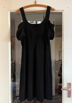 Off shoulder A-line jurkje 44 met gerafelde mouwen nu 21,99€, Zwart, Maat 42/44 (L), Ophalen of Verzenden, Knielengte