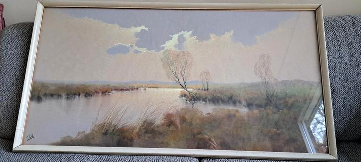 Schilderij met Landschap, Antiek en Kunst, Kunst | Schilderijen | Klassiek, Ophalen