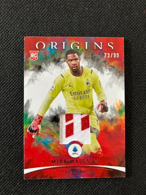 Mike Maignan patch card AC Milan /99, Verzamelen, Sportartikelen en Voetbal, Zo goed als nieuw, Poster, Plaatje of Sticker, Buitenlandse clubs