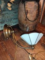 Koperen wandlamp met melkglas, Huis en Inrichting, Lampen | Wandlampen, ., Ophalen of Verzenden, Zo goed als nieuw, .