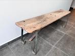 Vintage hout met stalen bankje - 150cm, Doe-het-zelf en Verbouw, Werkbanken, Ophalen, Gebruikt