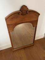 Antieke houten spiegel brocante, Ophalen, Ovaal, Minder dan 100 cm