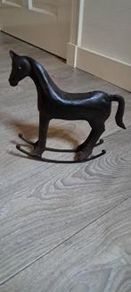 Mooi decoratief bronskleurig metalen (hobbel)paardje, Ophalen of Verzenden