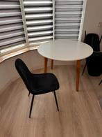 Witte Tafel met 4 Zwarte Stoelen, Antiek en Kunst, Ophalen of Verzenden