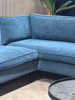 ZGAN Woood Ribstof Hoekbank - Blauw - 280 x 195, Huis en Inrichting, Banken | Bankstellen, Ophalen, 250 tot 300 cm, -, -
