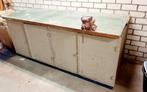 Werkbank met bergruimte. 200x81 CM., Doe-het-zelf en Verbouw, Werkbanken, Ophalen, Gebruikt, 120 tot 170 cm, Bankschroef