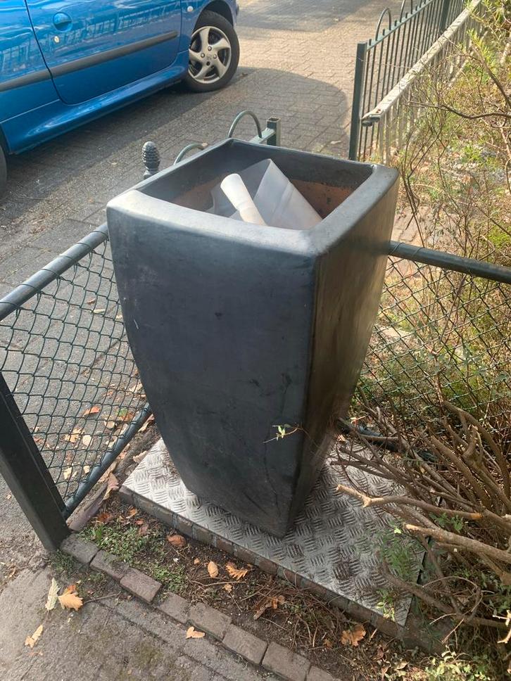 Terracotta Vaas Antraciet, Tuin en Terras, Bloembakken en Plantenbakken, Gebruikt, Beton, Binnen, 60 cm of meer, Minder dan 60 cm