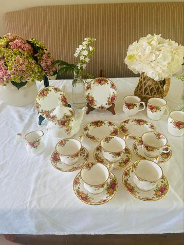 Royal Albert Old Country Roses thee koffie taart set 4/8 prs beschikbaar voor biedingen