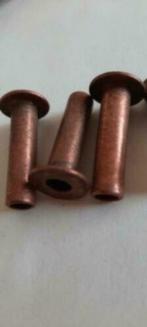 25-50 st Rood Koperen holle KLINKNAGELS 4 x 6 mm hobby, Ophalen of Verzenden, Nieuw