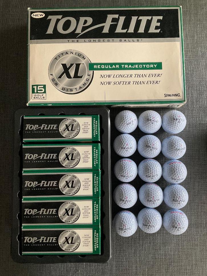 Top Flite XL Golfballen 15 stuks Nieuw in doos, Sport en Fitness, Golf, Nieuw, Bal(len), Overige merken, Ophalen