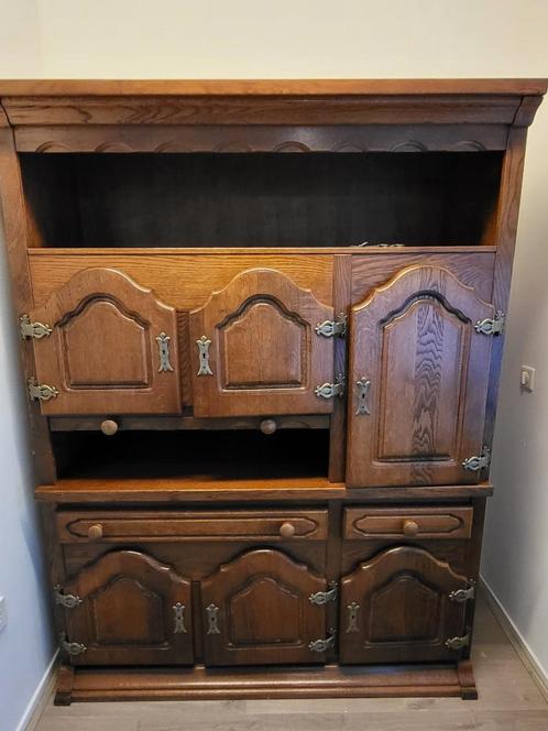 Authentieke eiken buffetkast 1979, meubelfabriek Bijlsma Fra, Huis en Inrichting, Kasten | Buffetkasten, Zo goed als nieuw, 200 cm of meer