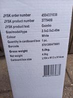 Te koop: partytent,polyester, wit, stalen frame, Tuin en Terras, Ophalen, Kunststof, 200 cm of meer, Nieuw