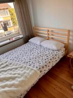 TARVA Bed + LURÖY Base, Ophalen, Wit, Tweepersoons, 140 cm