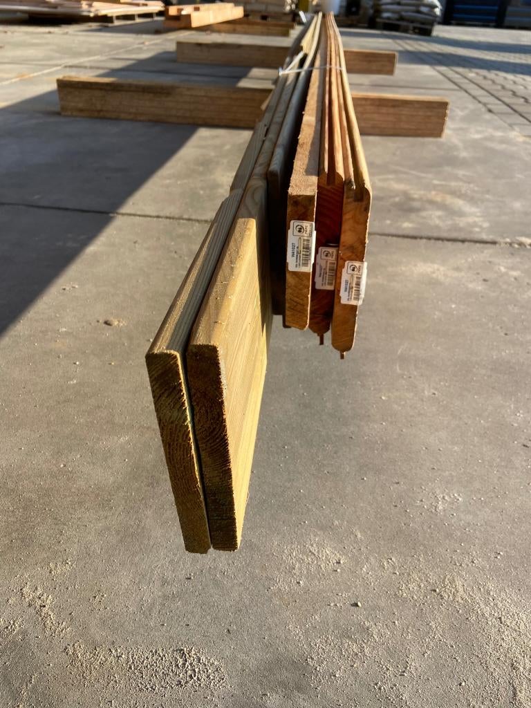 Tuinhout Diversen (Restpartij) – J&W 133, Ophalen, Nieuw, 250 cm of meer, Planken