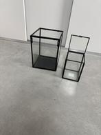 Glazen decoratie kubussen, Ophalen, Gebruikt