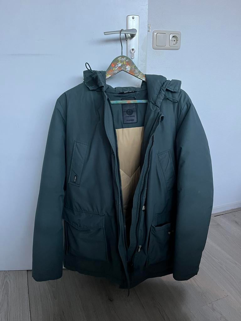 Pocket parka AirForce green gabels XL, Kleding | Dames, Jassen | Winter, Ophalen of Verzenden, Zo goed als nieuw, Maat 46/48 (XL) of groter