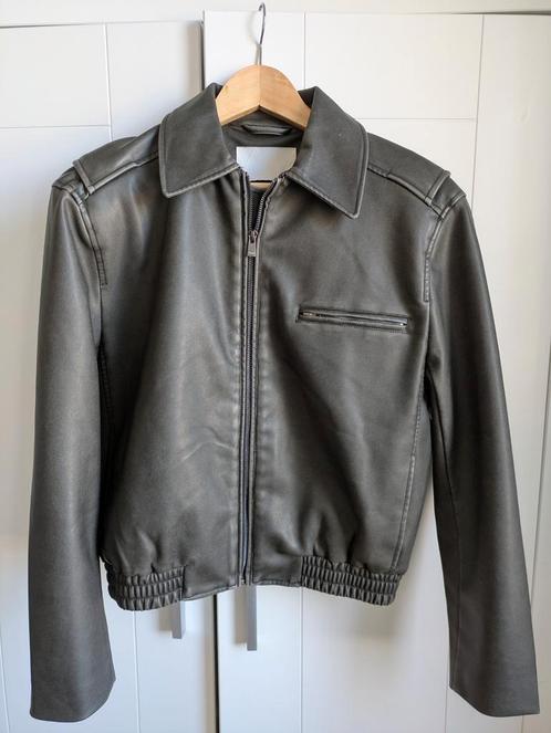 YAYA Faux leather bomber leren jas, Kleding | Dames, Jasjes, Kostuums en Pakken, Nieuw, Maat 36 (S), Zwart, Ophalen of Verzenden