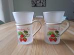 Set van 2 leuke vintage theeglazen, Glas of Glazen, Gebruikt, Ophalen of Verzenden, Glas