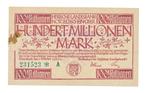 Duitsland 100 miljoen Mark 1923 Noodgeldbon Hessische