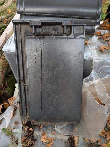 Nieuwe Nibra Vlakke Dakpannen Antraciet + Nokpannen beschikbaar voor biedingen