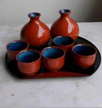 Acht delig Japanse Sake set met dienblaadje, Ophalen of Verzenden