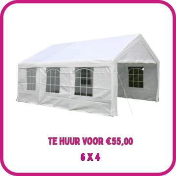 Partytent 6 x 4 te huur beschikbaar voor biedingen