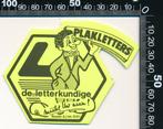 Sticker: De Letterkundige - Plakletters - Reuver, Ophalen of Verzenden