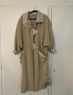 Vintage Zic Zac wollen jas met leren details - Maat 40, Maat 38/40 (M), Zic Zac, Beige, Ophalen of Verzenden