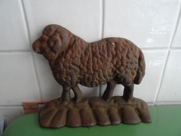 Oude gietijzer schaap ram deurstop decoratie beschikbaar voor biedingen