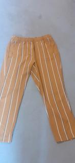 Mosterd kleur   broek met witte streep, Kleding | Dames, Maat 38/40 (M), Zwart, Ophalen of Verzenden, Zo goed als nieuw