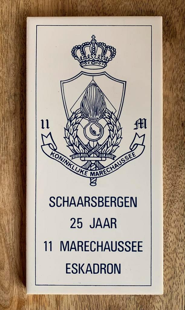 Koninklijke Marechaussee SchaarsBergen 25 Jaar Tegel, Verzamelen, Militaria | Algemeen, Ophalen of Verzenden
