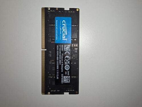 Crucial 16GB DDR5-4800 SODIMM Laptop Memory – Like New, Computers en Software, RAM geheugen, Zo goed als nieuw, Laptop, 16 GB