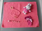 Zelfgehaakte Babydekentje Set roze, Ophalen of Verzenden, Nieuw, 100 cm of meer
