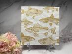 Knutsel servetten vissen goud kleur decoupage nr M731, Ophalen of Verzenden, Nieuw, Materiaal