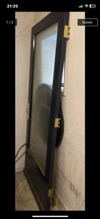 Deur met glas, Doe-het-zelf en Verbouw, Ophalen, Gebruikt, 80 tot 100 cm, Binnendeur