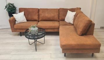 ‼️gereinigde cognac hoekbank ‼️ beschikbaar voor biedingen