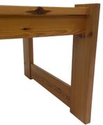 Vintage salontafel grenenhout minimalistisch jaren 70, Ophalen, Gebruikt, 100 tot 150 cm, 50 tot 100 cm