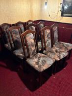 44 Stoelen - Houten Frame met Stoffen Bekleding, Huis en Inrichting, Stoelen, Ophalen, Gebruikt, Bruin, Vijf, Zes of meer stoelen