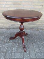 Ronde mahonie houten tafel bijzettafel driepoot wijntafel, Ophalen