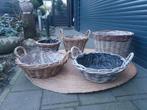 5 leuke rietenmanden met plastic, Tuin en Terras, Kunststof, Gebruikt, Rond, Ophalen of Verzenden