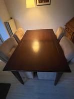 Eettafel met 2 stoelen, Huis en Inrichting, Tafels | Eettafels, Ophalen, Gebruikt, 50 tot 100 cm, 150 tot 200 cm